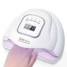 Хит 120 Вт Светодиодный УФ-светильник для сушки ногтей, Гель-лак для ногтей, инструменты для быстрого высыхания, отверждения, не повредит ногти, таймер с европейской вилкой для начинающих TSLM1