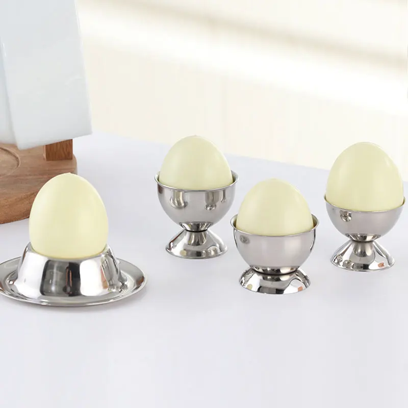 Egg Cup Holder egg cup holder Egg Tray Stainless Steel Soft Boiled Cups Holder Stand Dishwasher Safe
