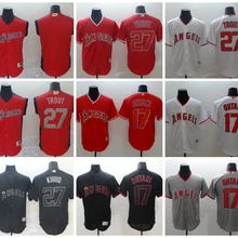 Лос-Анджелеса Все прошитой Для мужчин игрока Майк Траут 27 Shohei Ohtani 17 Джерси Kiiiiid