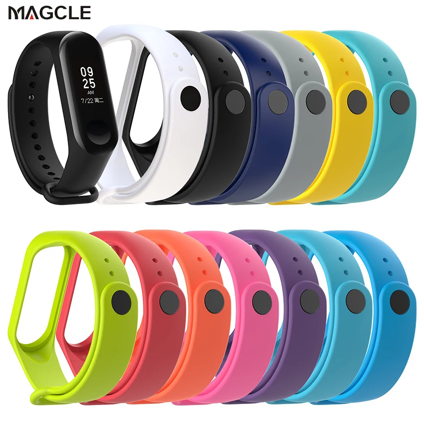 

Colorful Silicone Watchband for Xiaomi Band 4 3 Wristband for Mi band 3 4 Smart Watch Replacement Bracelet for mi band 4 3