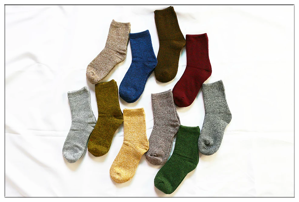 Зимние новые мужские хлопковые толстые теплые шерстяные носки Harajuku ретро высокого качества однотонные мягкие мужские повседневные носки