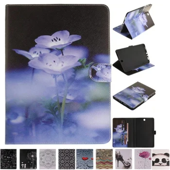 

Fashion Painted Flip PU Leather For Samsung Galaxy Tab A 9.7 Case For Samsung Galaxy Tab A T550 T551 T555 Smart Case Cover Funda
