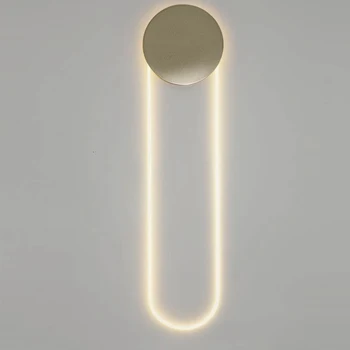 

Television Background Wall Lamp Post Modern Light Luxurious Originality Aisle A Living Room Bedroom Bedside U Form Wall Lamp