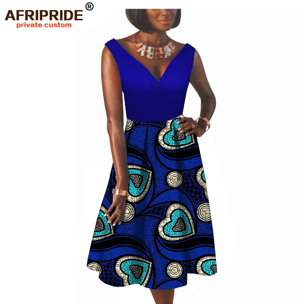 Африканское сексуальное вечернее платье для женщин, африканская одежда bazin riche, элегантное платье, Африканский принт, хлопок, воск, большие размеры, 722504 - Цвет: 539-1