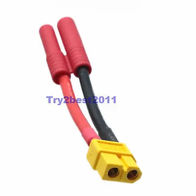 

DHL/EMS 50 Sets HXT 4mm Plug to XT60 female Adapter Connector Bullet Wire Converter Lipo NiMH -C1