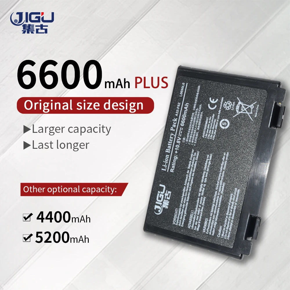 Аккумулятор JIGU для ноутбука Asus K50AB K70 K40af L0690L6 A32-F52 K40in a32 f82 K50I K50ij K50in A32-F82 K60IJ K61IC K61ic |
