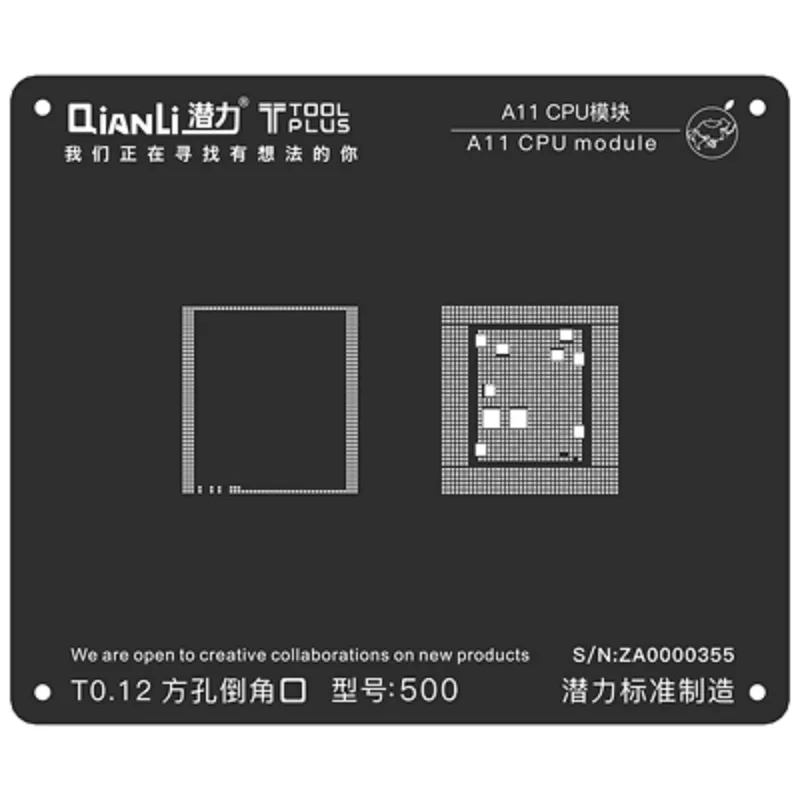 QianLi cpu A12/A11/A10/A9/A8/A7 ram 2D/3D реболлинг черный трафарет завод жестяная сеть для iPhone XS/XR/X/8 Plus/8/7/6s/ 6s Plus/6/5S/11