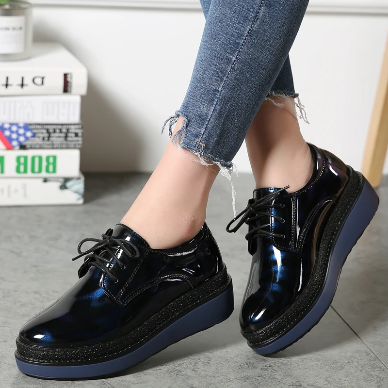 Женская обувь на платформе Zapatillas Mujer Элегантные повседневные кожаные туфли