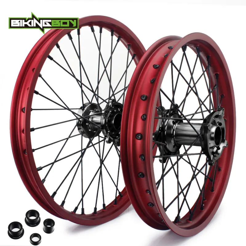 BIKINGBOY 2" 19" обод колеса концентратора для HONDA CR 125 250 R 02-13 CRF250R 04-19 CRF250X CRF450R 02-19 CRF450X 18 17 16 15 спереди и сзади