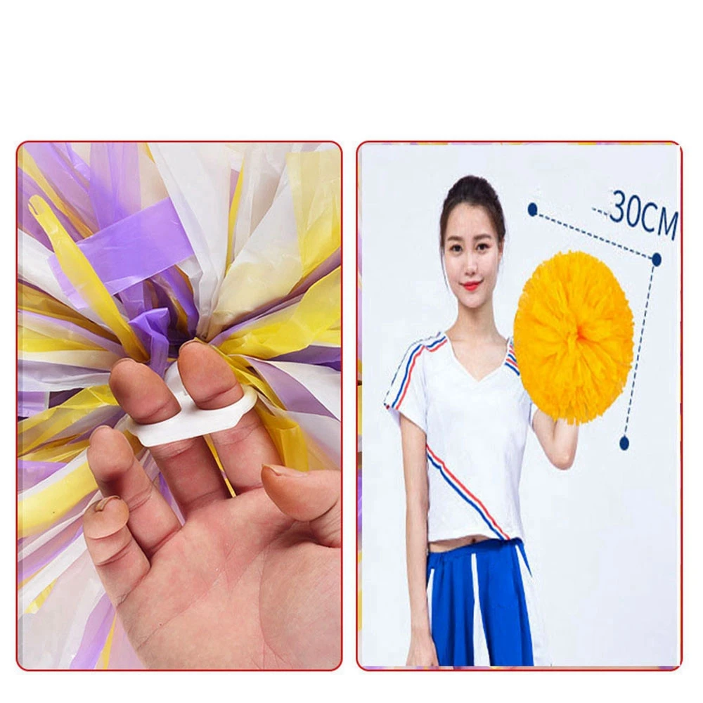 30cm Game Sports Pom Poms Cheerleading Cheering Flower Ball Match Vocal Dance Party Concert Decorator Props Club Supply cheerleading pom poms,cheerleading ball