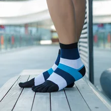 Мужские носки с 5 пальцами, Нескользящие, для йоги, пять пальцев, силиконовые для фитнеса, спортивные носки, для пешего туризма, бега, велоспорта, хлопковые носки, носки для пилатеса