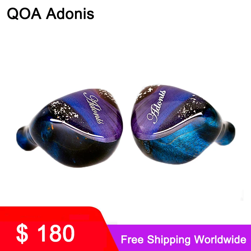 US $180.00 QOA Adonis CNC Resin Wooden Shell In Ear Monitor 10mm DD2BA Hybrid Driver Unit HIFI Earbud With Detach 2pin Cable DJ Stage IEM