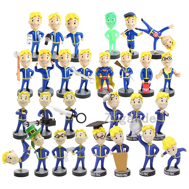 Fallout 4 Vault Boy Bobble Head Doll PVC Action Figure Collectible Model Toy|Action & Toy Figures| - AliExpress