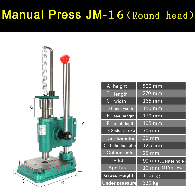 JM16 Small Industrial Hand Machine Manual Presses Machine Mini Tablet Pill Press Machine Tablet Die Mold Easy Manual Hand Punch