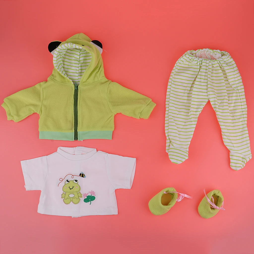 Лягушка наряды куртка рубашка обувь под брюки для 22-23 ''Reborn Детские куклы-Новорожденные одежда(куклы исключены