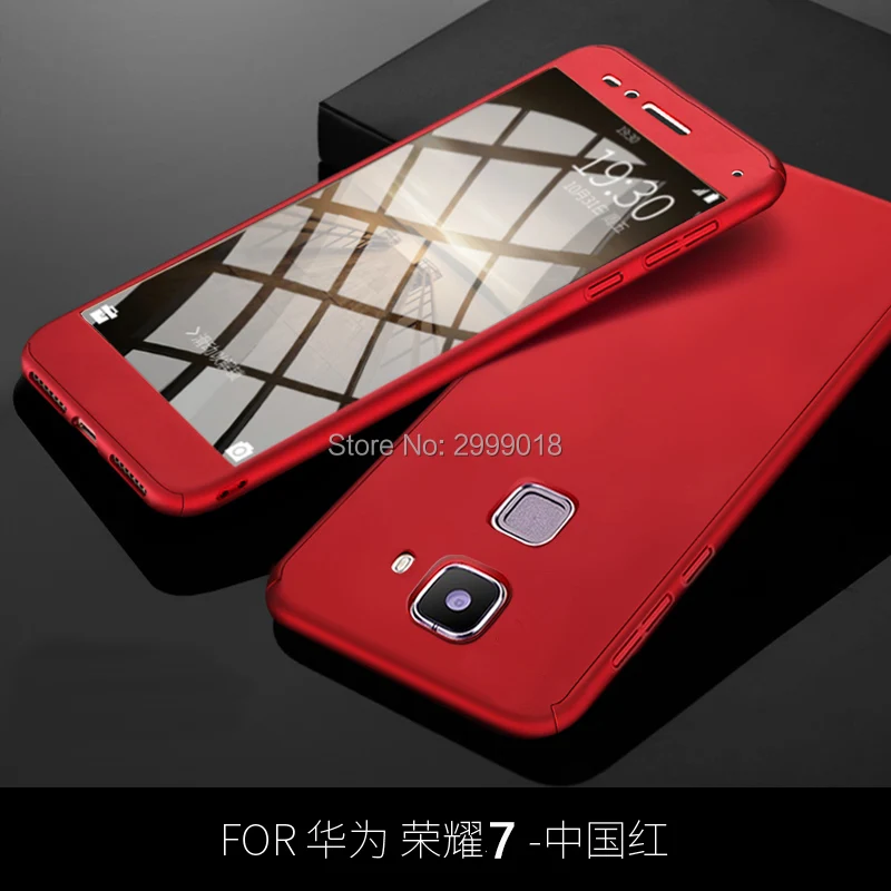 

360 Degree Shockproof Case For Huawei Honor 7 PLK-AL10 PLK-L01 Full Cover For Huawei Honor 7 With Tempered Glass