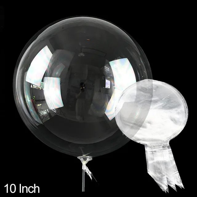 10pcs 10-24inch Transparent Bobo Bubble Balloon Clear Inflatable Air Helium Globos Wedding Birthday Party Decoration Baby Shower 10pcs 10inch