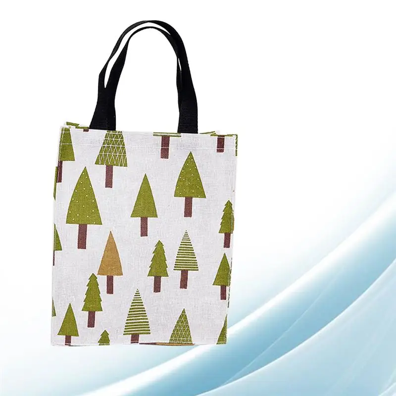 Canvas Bag Portable Durable Environmental Protection Lunch Tote Storage Bag Book Bag Handbag for Shopping Travel Women Panic
