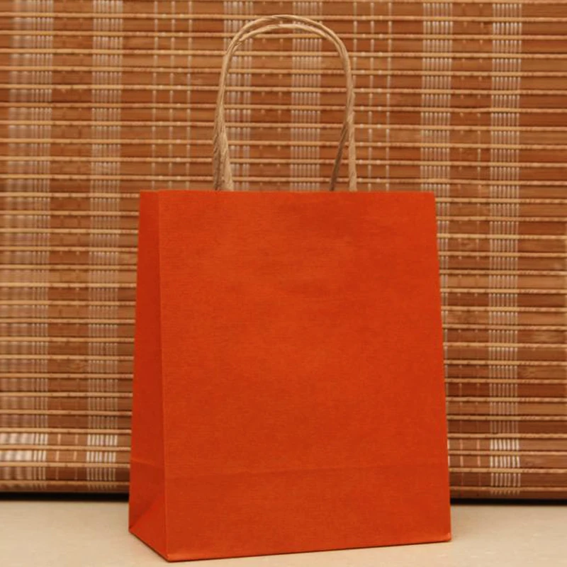 50 Stks/partij Oranje Kraftpapier Bruiloft Gift Pouches 18X15X8 Cm Sieraden Boutique Winkelen Verpakking Papier Gift zakken Met Handvat 50 Stks/partij Oranje Kraftpapier Bruiloft Gift Pouches 18X15X8 Cm Sieraden Boutique Winkelen Verpakking Papier Gift zakken Met Handvat