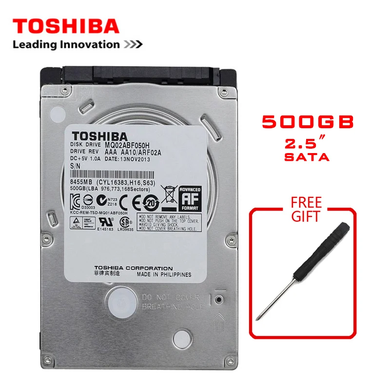 Toshiba marca 500gb 2.5 "sata2 portátil notebook interno 500g hdd disco rígido 160 mb/s 2/8mb 5400-7200rpm disco duro interno