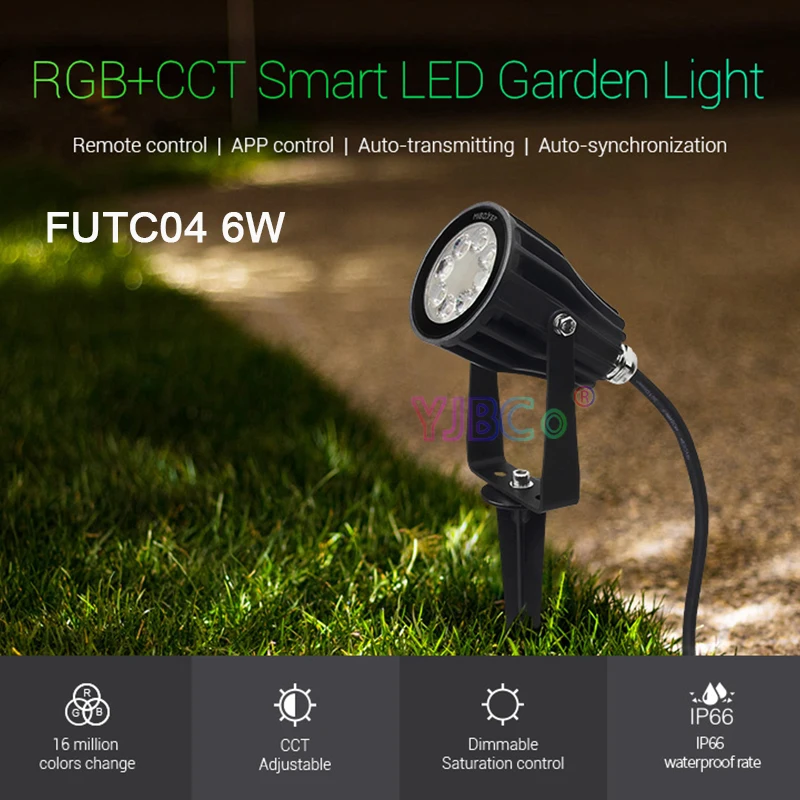 

Miboxer 6W RGB+CCT Smart LED Garden Light FUTC04 AC100~240V IP66 Waterproof led Outdoor lamp Garden Lighting