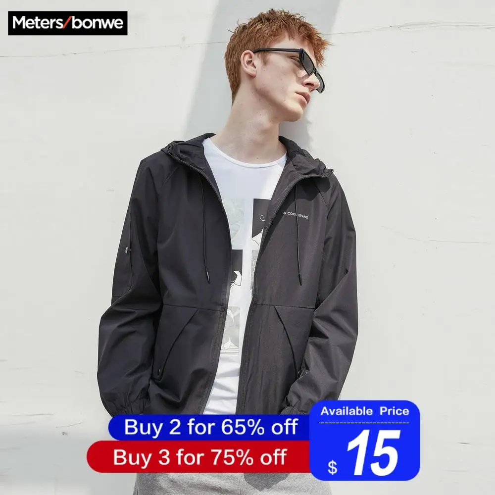 Metersbonwe, мужские повседневные куртки с капюшоном, Мужская модная однотонная спортивная куртка, мужские бейсбольные куртки, мужской светильник, уличная одежда, топы