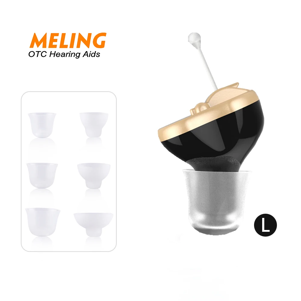 Miniaudífono Invisible Q10 para ancianos, 10A con batería de dispositivo auditivo, para oreja izquierda y derecha, amplificador auditivo azul