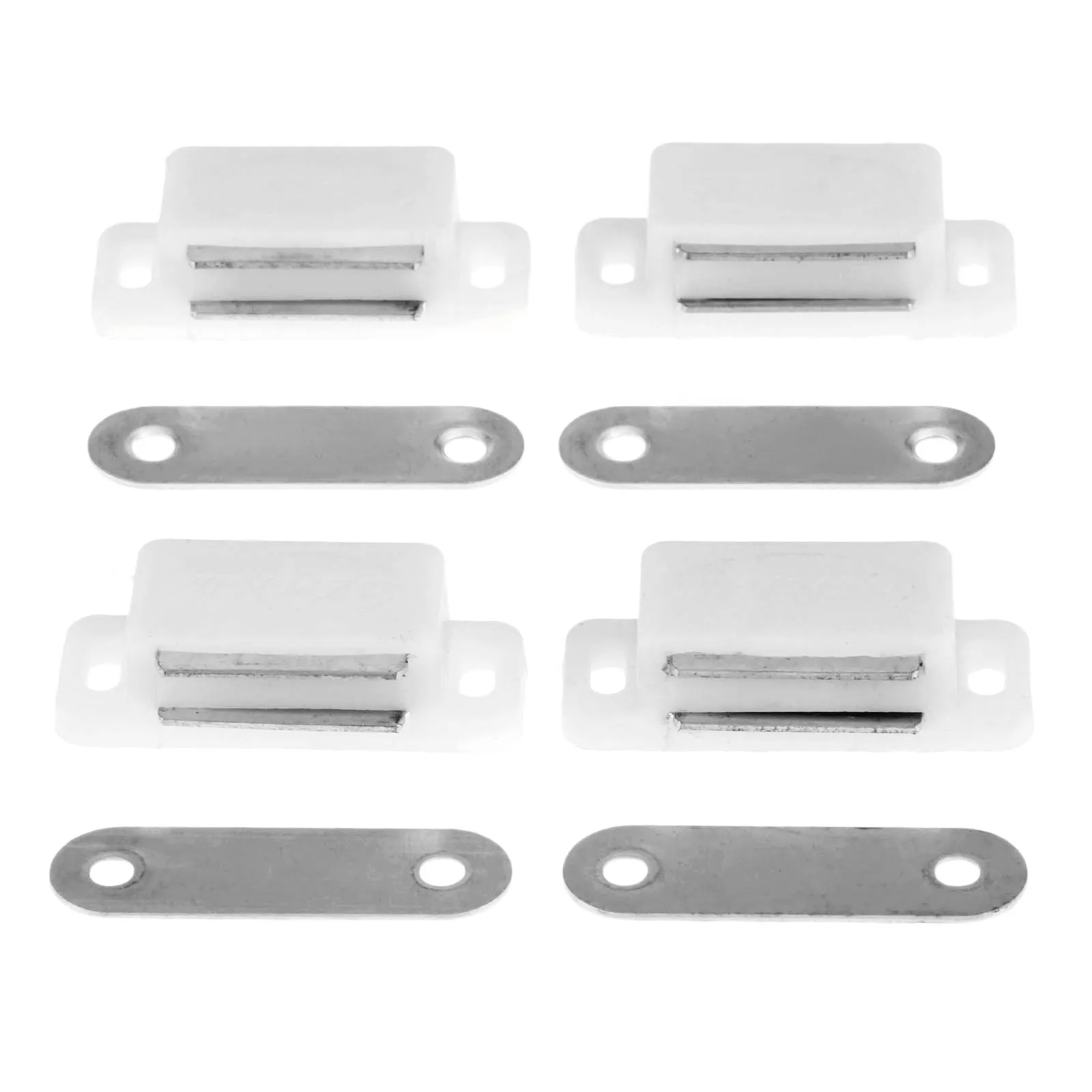 4Pcs Door Cupboard Drawer Magnetic Catch Stop Stoppers Magnetic Cabinet Catches Furniture Hardware with Screws 41*17MM