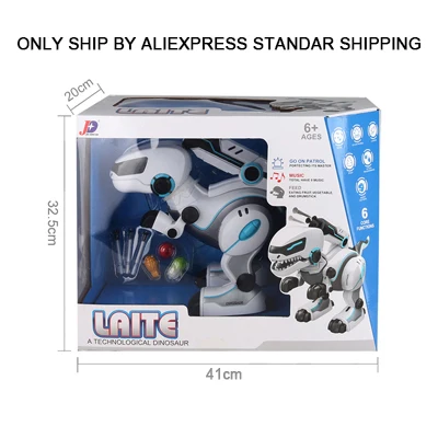 with Box JXDA005s ходячий динозавр RC игрушки Робот датчик жеста танцы динозавры светильник звук образовательный счастливый Рождественский подарок для детей - Цвет: with Box