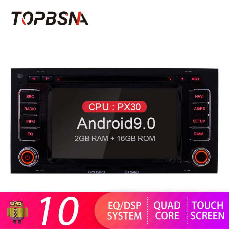 Автомобильный DVD плеер TOPBSNA Android 10 для VW Touareg Multivan T5 2002 2011 Wi Fi автомобильный