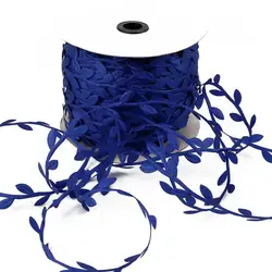 Exquisite Green Leaves Weaving Hemp Rope for Decorative Gift Packaging & Event Decor (Style 1 dark blue)
