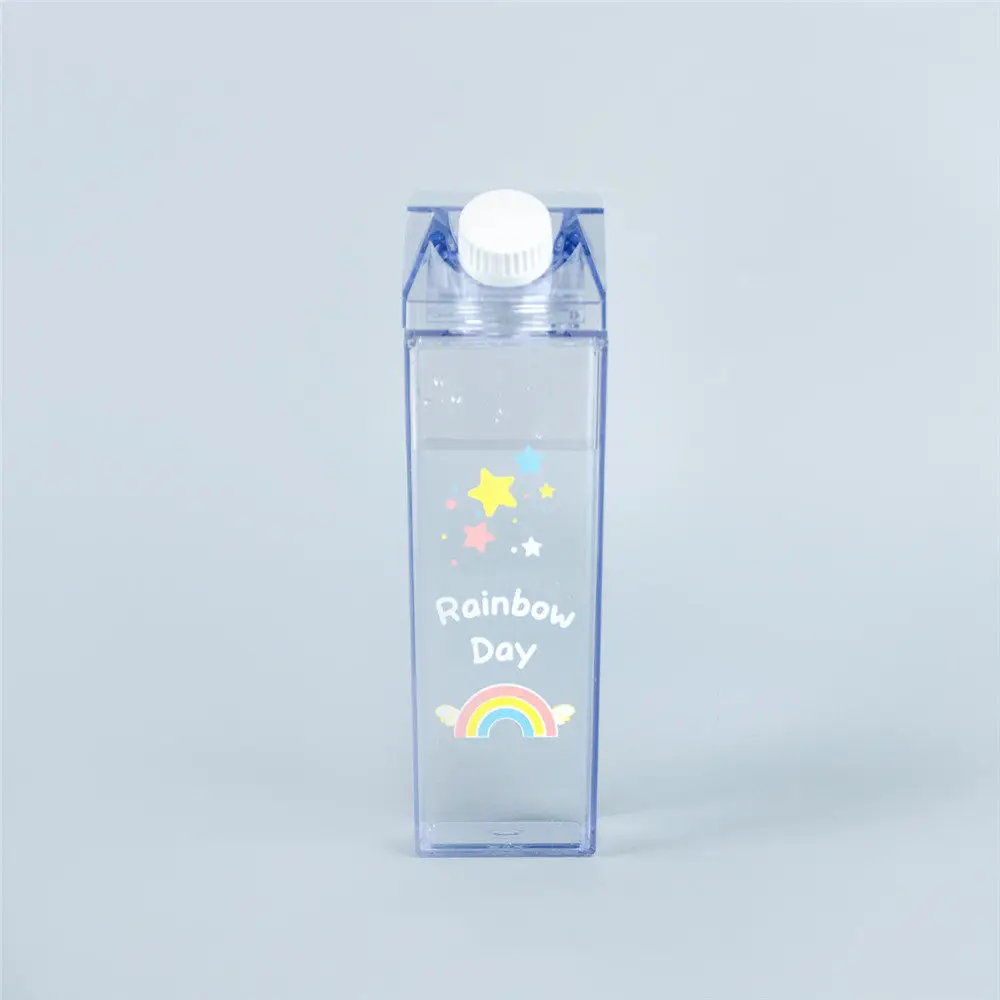 C Пластиковые бутылки для воды молочная коробка Форма Прозрачный милый мультфильм Розовая пантера пиво напиток бутылка Органайзер - Цвет: C