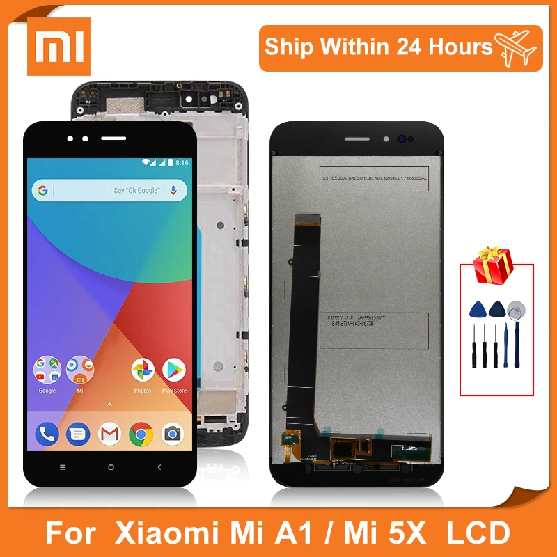 5 &quotдля Xiaomi Mi 5X ЖК дисплей MI A1 сенсорный экран дигитайзер для XIAOMI с рамкой запасные части|Экраны мобильных