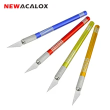 NEWACALOX 19 шт., прецизионный нож для хобби, лезвия из нержавеющей стали для рукоделия, ремонта печатных плат, кожаных пленок, ручка для инструментов, многоцелевой, сделай сам