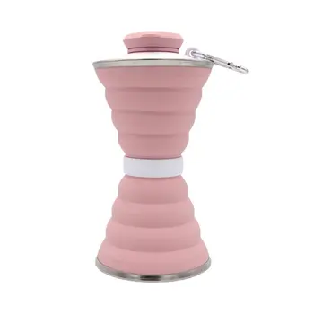 

Large Capacity Silicone Folded Kettle Adjustable Sports W ater Cup Travel Food Grade Picnic School Trendy Bottle