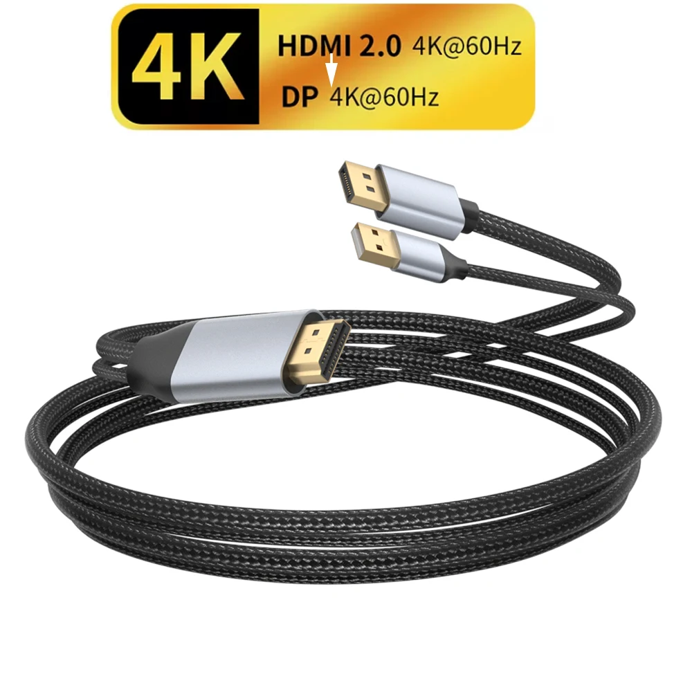 Hdmi 2.0 To Displayport Cable Ps5 4k 