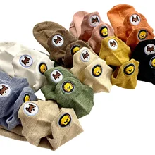 Милые Мультяшные женские хлопковые носки с вышивкой удобные милые Повседневные Носки с рисунком собаки Kawaii Дышащие хлопчатобумажные забавные носки