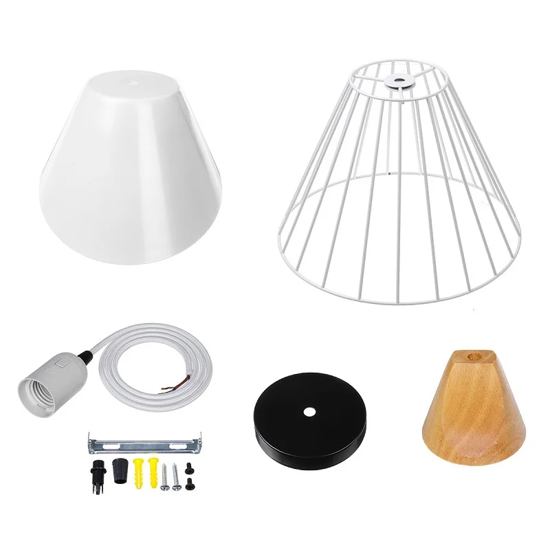 White Nordic LED Pendant Lights Dining Room Pendant Lamp Modern Colorful Restaurant Kitchen Coffee Bedroom Loft Hanglamp Wood E27 - Цвет корпуса: White