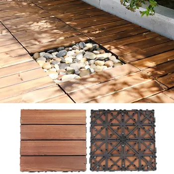 

30cm*30cm Patched Garden Balcony Pave Floor Board DIY Wooden Outdoor Villa Decoration Water Proof Non Slip Compression