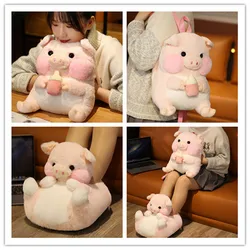Winter Indoor Piggy Hand Warmer Pillow Cute Piggy Backpack Piggy Plush Slippers Suitable For Women And Children
