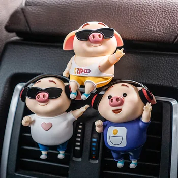 

ACool Pig Car Air Freshener Car Perfume Scent Clip Refill Fragrance Auto Outlet Vent Car Interior Decoration