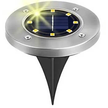 

8 LED Outdoor Solar Garden Lights Waterproof In-Ground Light Solar Lamp Lighting for Pathway Yard Deck White/Warm White