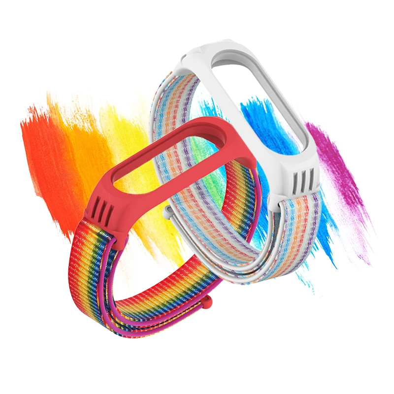 Nylon Strap For xiaomi mi band 6 Bracelet watchband pulsera correa Strap Miband Bracelet Wristband Sport loop Mi band 5 4 3