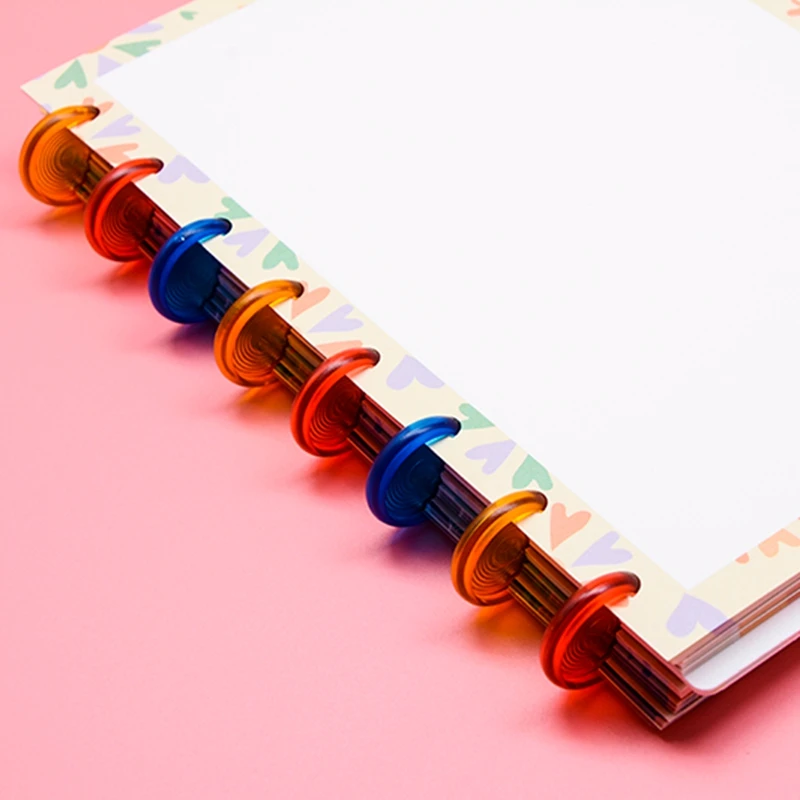B6/A5 Discbound Mushroom holes notebook 60 Sheets or 80 refill sheets Back to School Stationery CX19-002-1