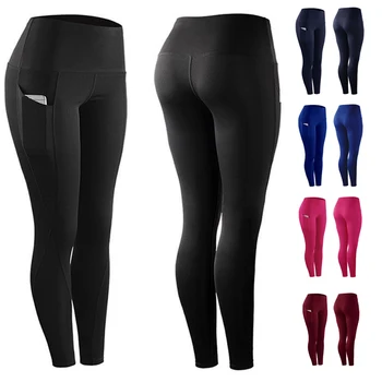 

Women Breathable Yoga Pants High Waist Workout Leggings Pocket for Running Sports High Waist Seamless Leggings Trainning Wear J9