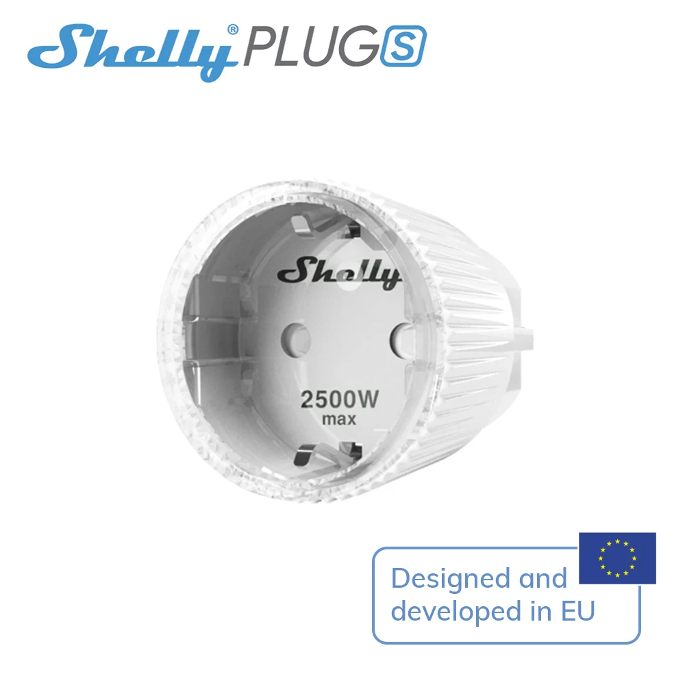 Розетка Беспроводная Shelly S Wi-Fi 12 а 110-230 В С монитором питания | Электроника