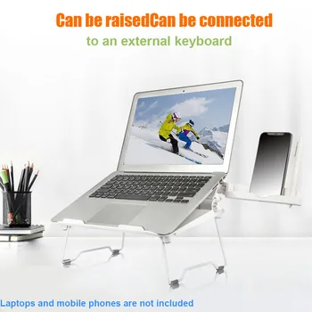 

Angle Adjustable Home Office Laptop Stand ABS Reduce Fatigue Universal Phone Bracket Portable Foldable With Heat Vent Hands Free