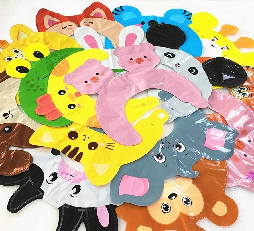 24 Pack Inflatable Animal Headband Zoo / Safari Balloon Jungle Theme