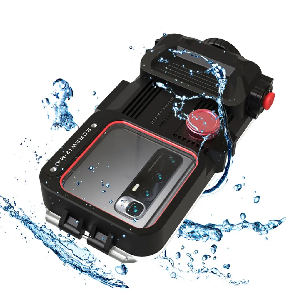 Bluetooth Mobile Phone Waterproof Housing for Iphone 12 for Huawei Mate 40 Pro for Xiaomi 9 Underwater Diving Case Universal