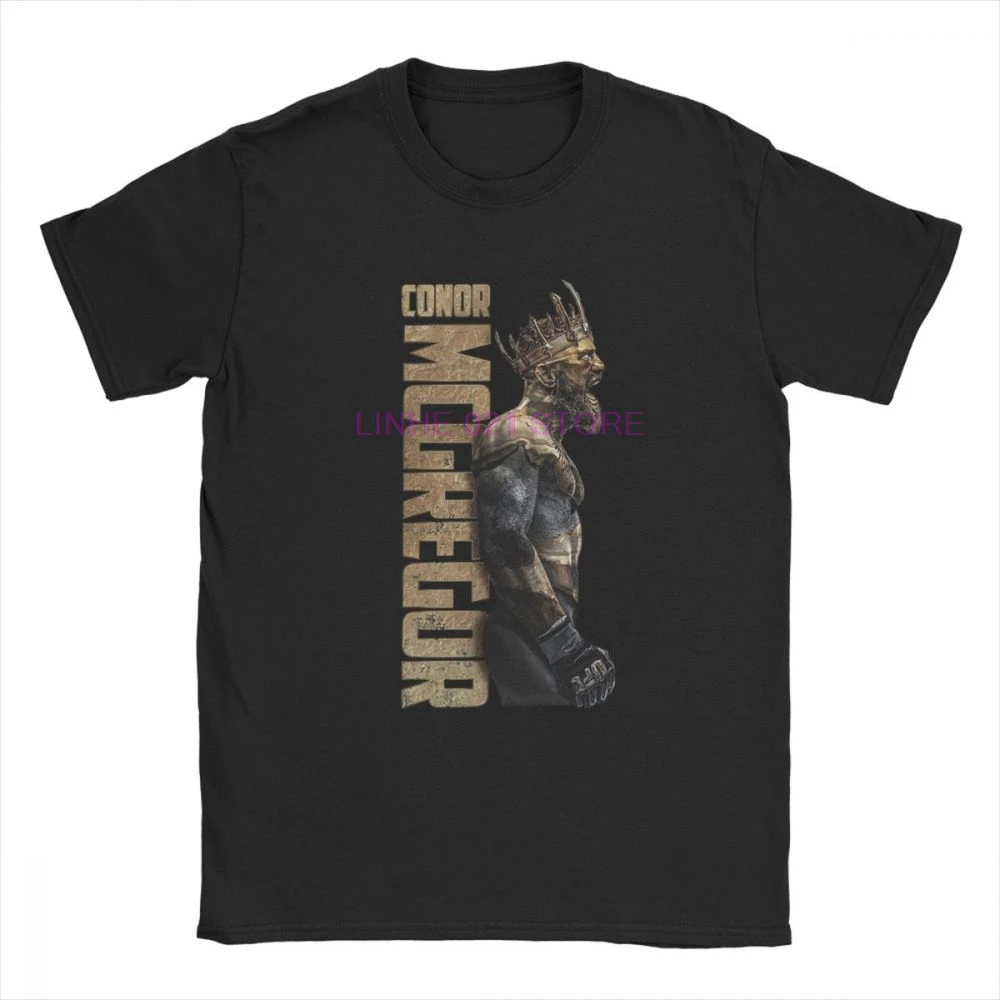 

Man T Shirt The king of ufc conor mcgregor Amazing Short Sleeves Tee Shirt Round Neck Tops Cotton Print T-Shirts